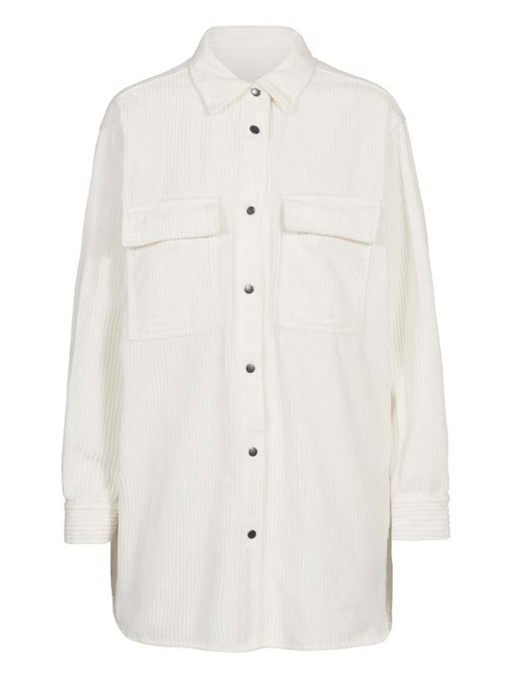 Herrlicher Koszula sztruksowa "Amazone" w kolorze kremowym rozmiar: S