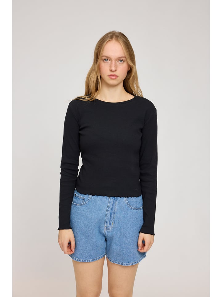 MAZINE Koszulka "Ribbed" w kolorze czarnym rozmiar: XL