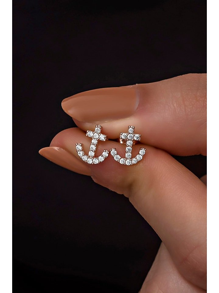 Heliophilia Srebrne kolczyki-wkrętki z cyrkoniami rozmiar: onesize