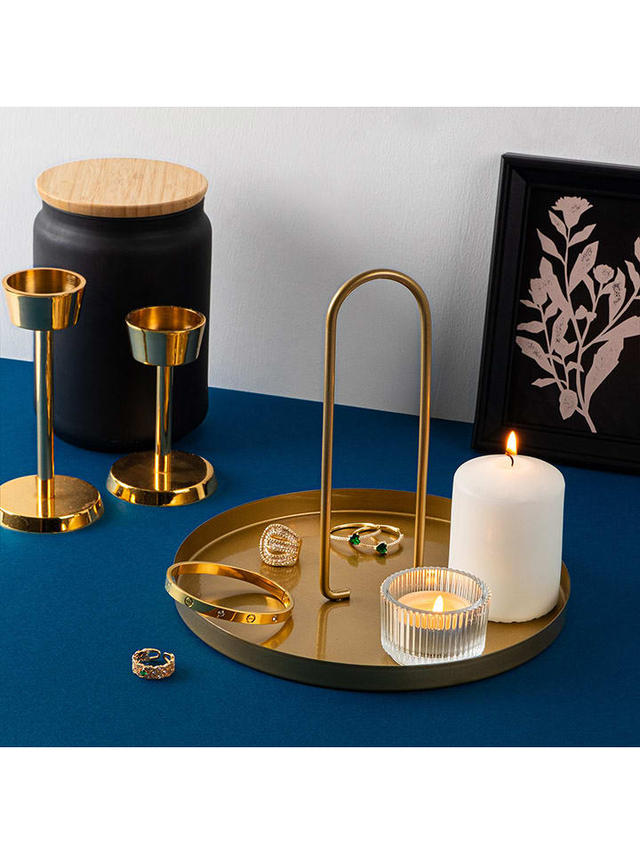 Scandinavia Concept Taca w kolorze złotym - wys. 18 x Ø 20,5 cm rozmiar: onesize