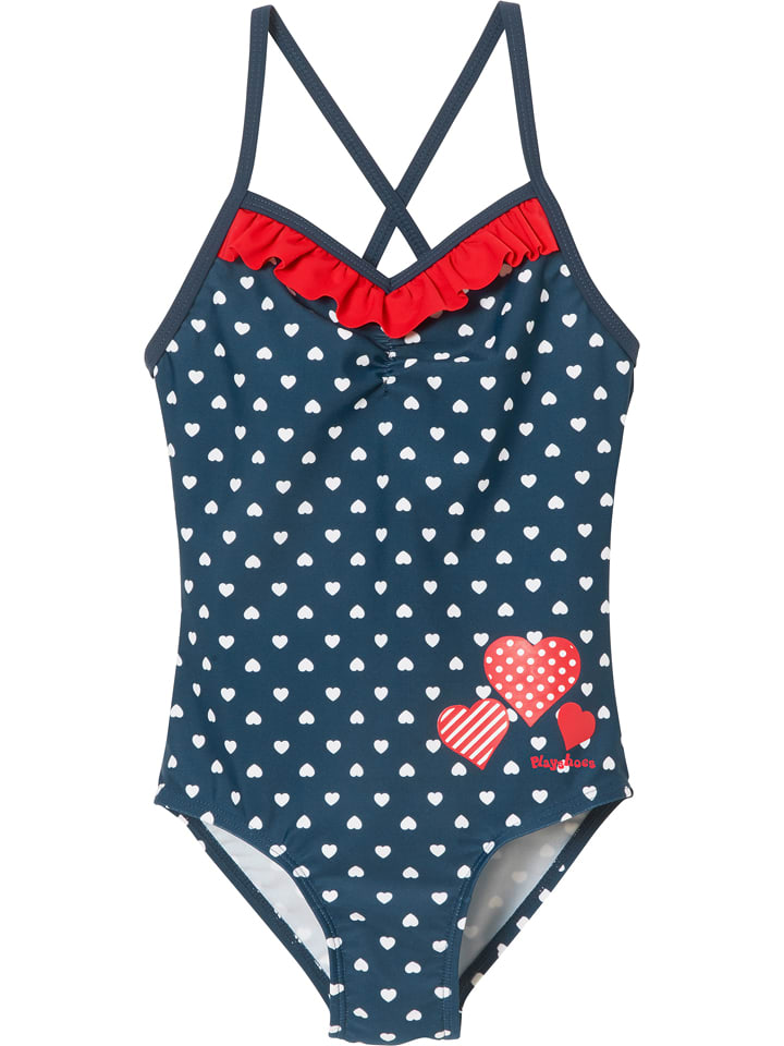 Playshoes Strój kąpielowy w kolorze granatowym ze wzorem rozmiar: 122/128