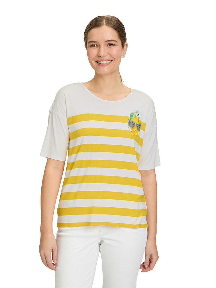 Betty Barclay Koszulka w kolorze biało-żółtym rozmiar: 40