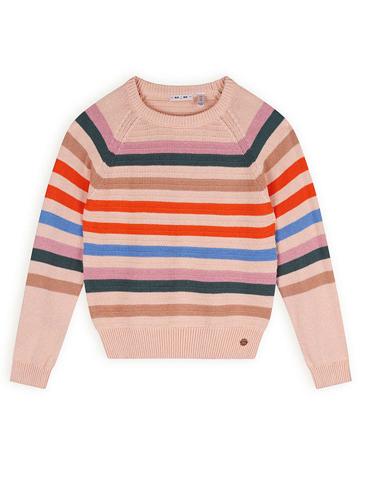 NONO Sweter "Kelias" w kolorze jasnoróżowym ze wzorem rozmiar: 134/140