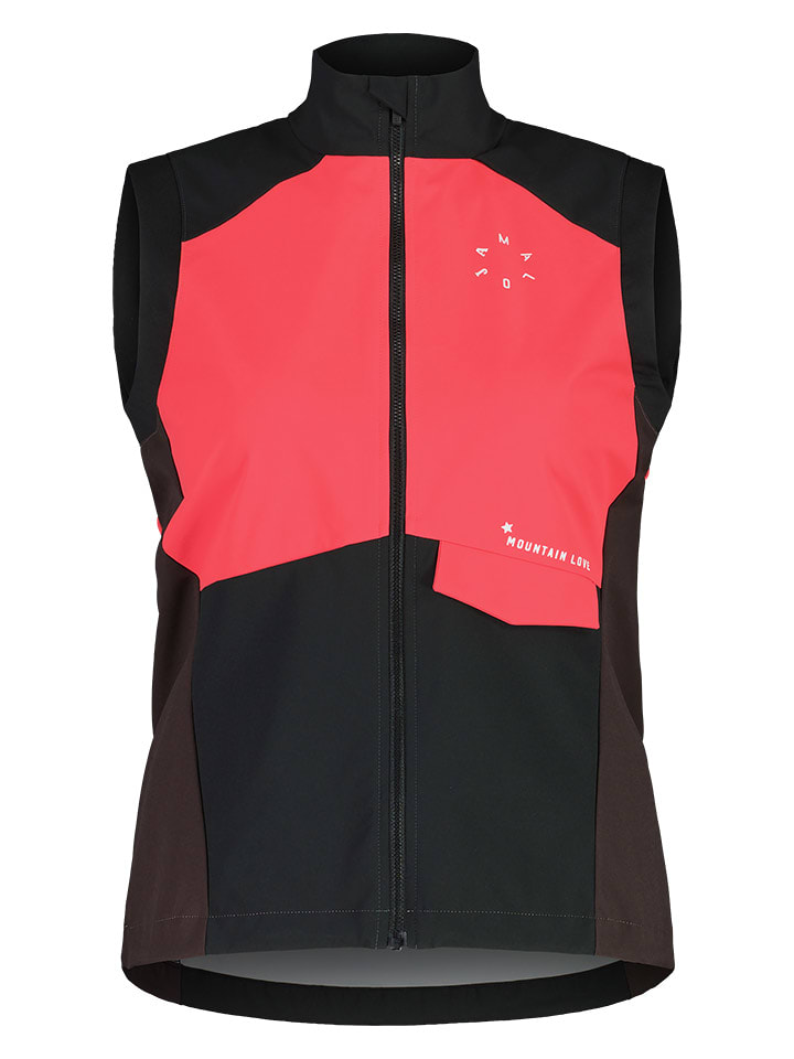 Maloja Kamizelka softshellowa "BärenkopfM" w kolorze różowo-czarno-brązowym rozmiar: S