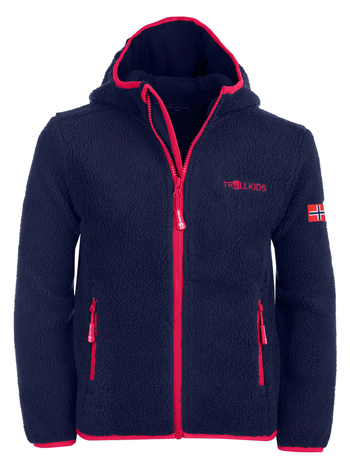Trollkids Kurtka polarowa "Mandal" w kolorze granatowym rozmiar: 152