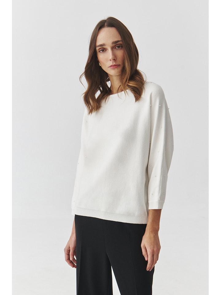 TATUUM Sweter "Perlo" w kolorze kremowym rozmiar: XL