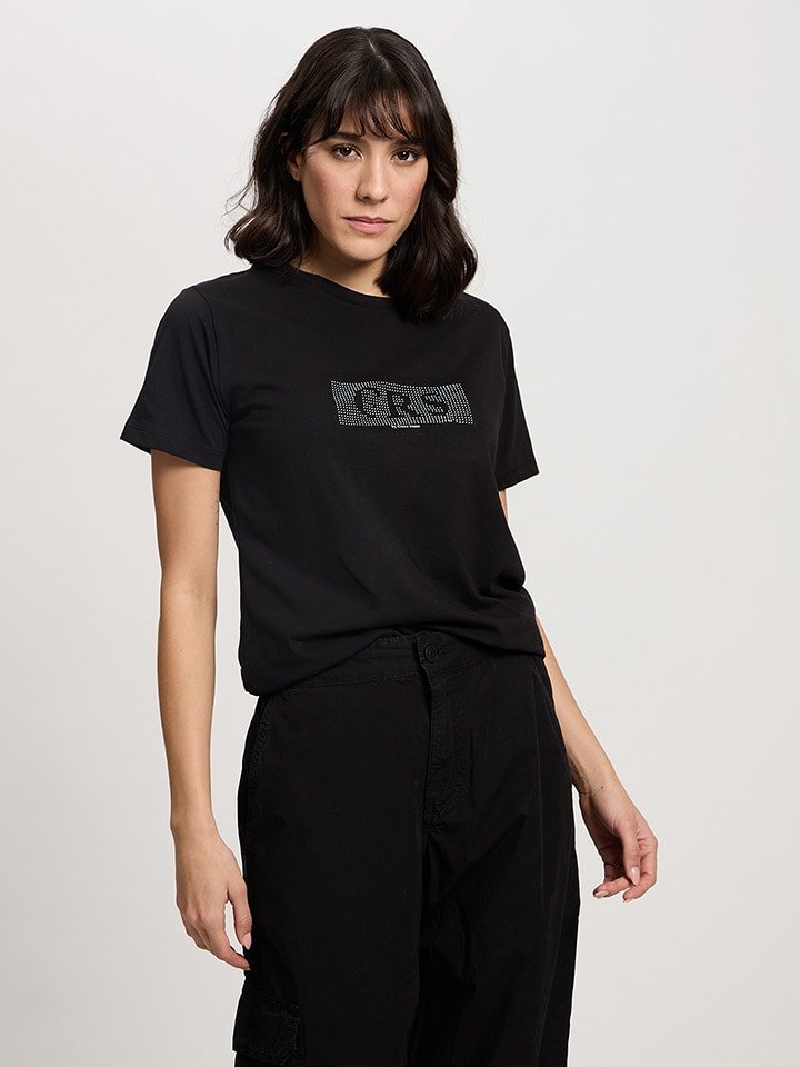 Cross Jeans Koszulka w kolorze czarnym rozmiar: S