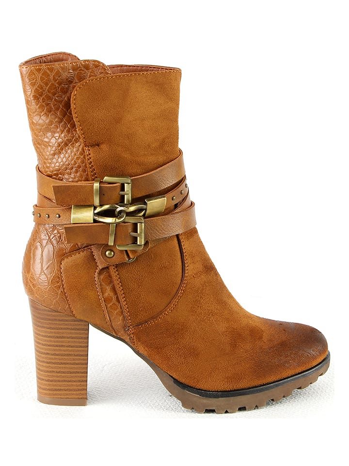 Foreverfolie Botki w kolorze jasnobrązowym rozmiar: 38