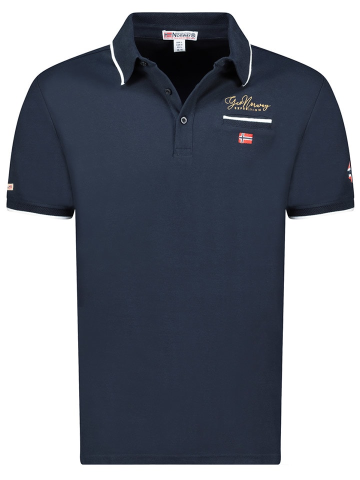 Geographical Norway Koszulka polo "Kara" w kolorze granatowym rozmiar: S