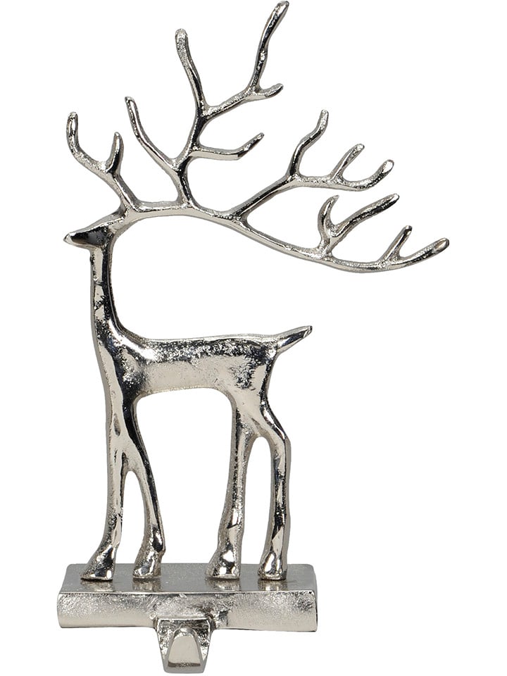 POSIWIO Uchwyt "Deer" w kolorze srebrnym na wieniec - 19 x 27 x 9 cm rozmiar: onesize