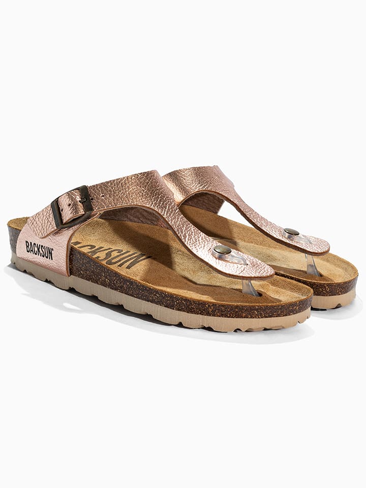 BACKSUN Japonki "Singapore" w kolorze złotym rozmiar: 41