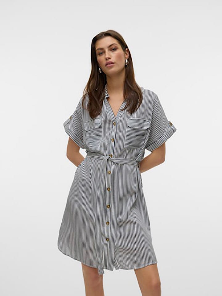 Vero Moda Sukienka w kolorze czarno-białym rozmiar: L