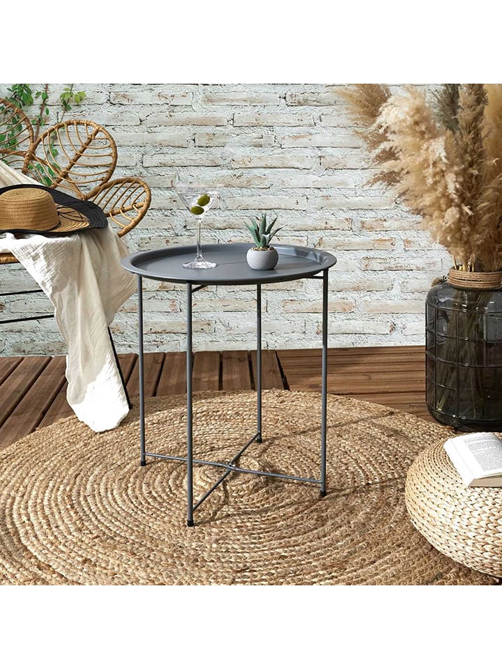 Garden Spirit Stolik "Sienna" w kolorze szarym - wys. 50 x Ø 47 cm rozmiar: onesize