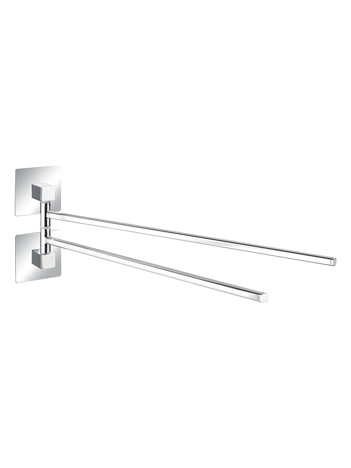 Wenko Uchwyt "Vacuum-loc" w kolorze srebrnym na ręcznik - 40 x 14,5 x 6,5 cm rozmiar: onesize