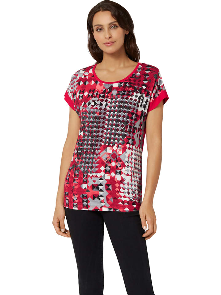 WITT WEIDEN Koszulka w kolorze biało-szaro-czerwonym rozmiar: 38