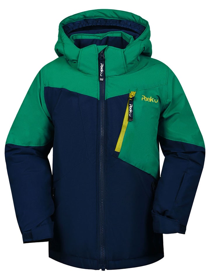 Peek U Kurtka narciarska "Decker" w kolorze granatowo-zielonym rozmiar: 110