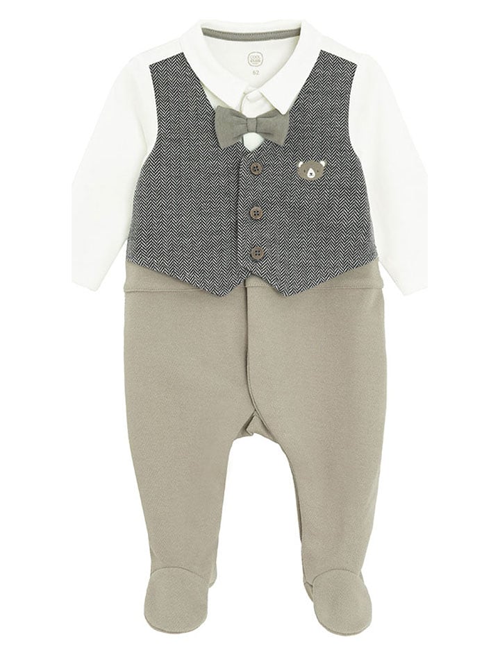 COOL CLUB Śpioszki w kolorze kremowo-oliwkowym rozmiar: 80