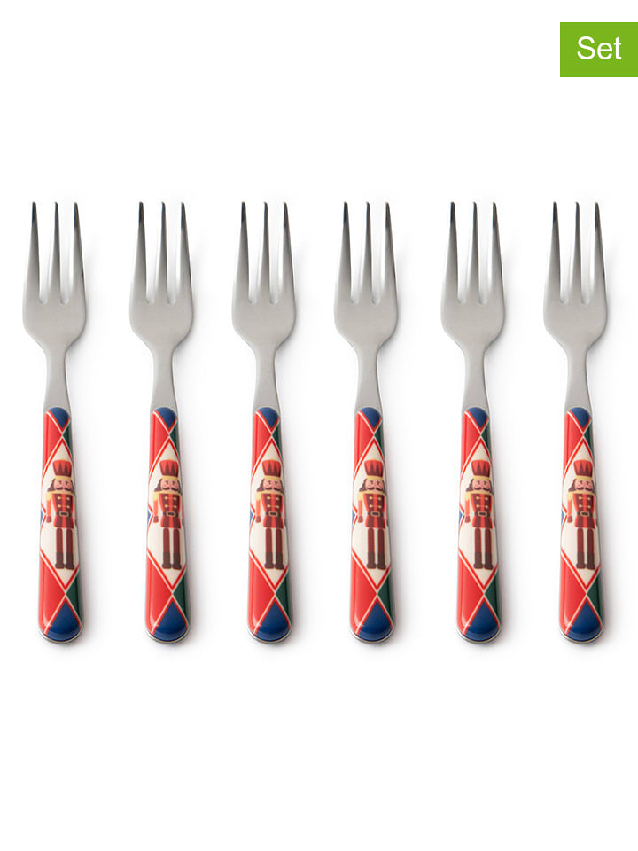 Trendy Kitchen by EXCÉLSA Widelce deserowe (6 szt.) ze wzorem rozmiar: onesize