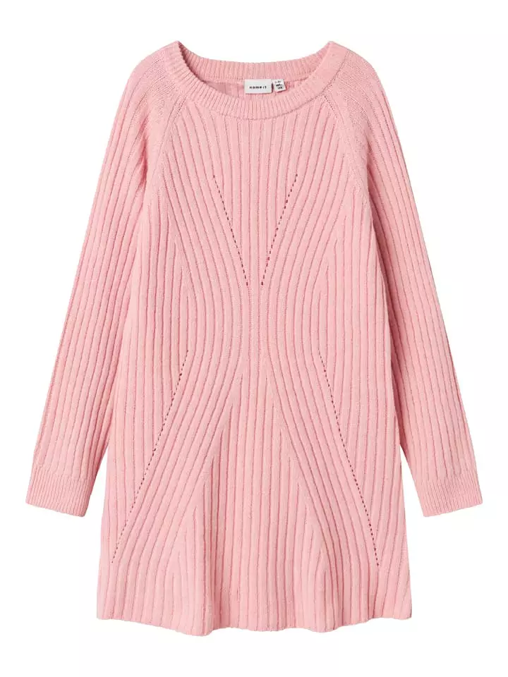 name it Sukienka dzianinowa "Rikine" w kolorze jasnoróżowym rozmiar: 134