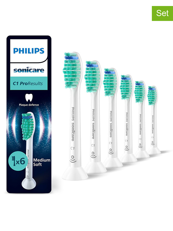 PHILIPS sonicare Wymienne końcówki (6 szt.) "ProResults" w kolorze białym rozmiar: onesize