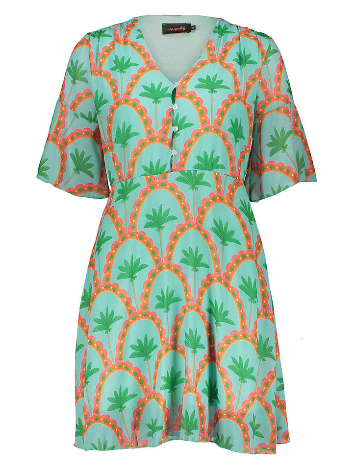 miss goodlife Sukienka w kolorze zielono-pomarańczowym rozmiar: L