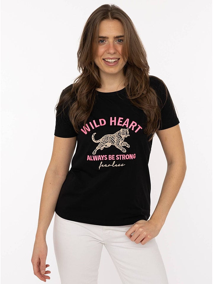 Zwillingsherz Koszulka "Wild Heart" w kolorze czarnym rozmiar: XL