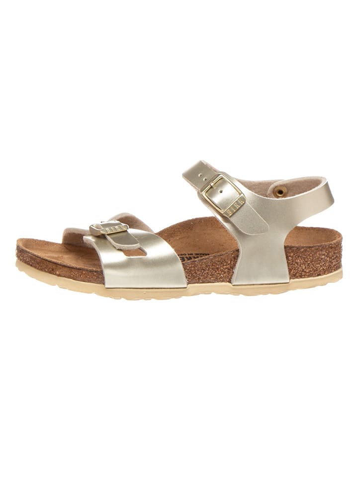 Birkenstock Sandały "Rio" w kolorze złotym rozmiar: 25