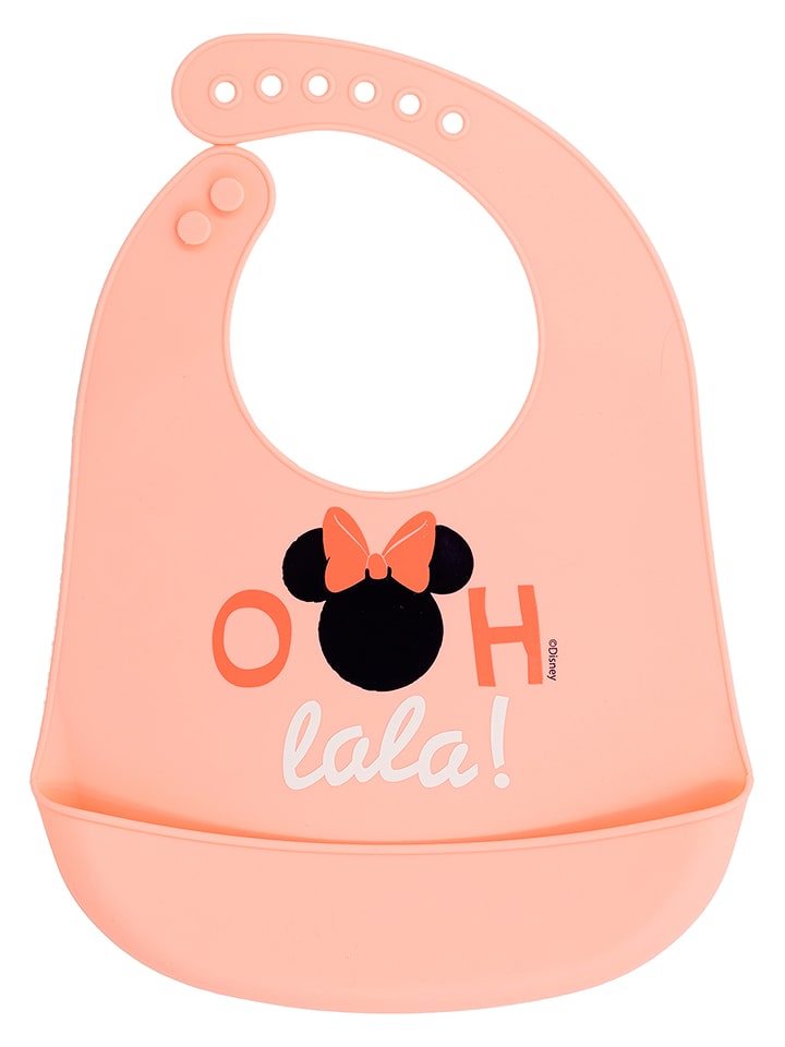 Disney Minnie Mouse Śliniaczek "Minnie" w kolorze jasnoróżowym - 23 x 31 cm rozmiar: onesize