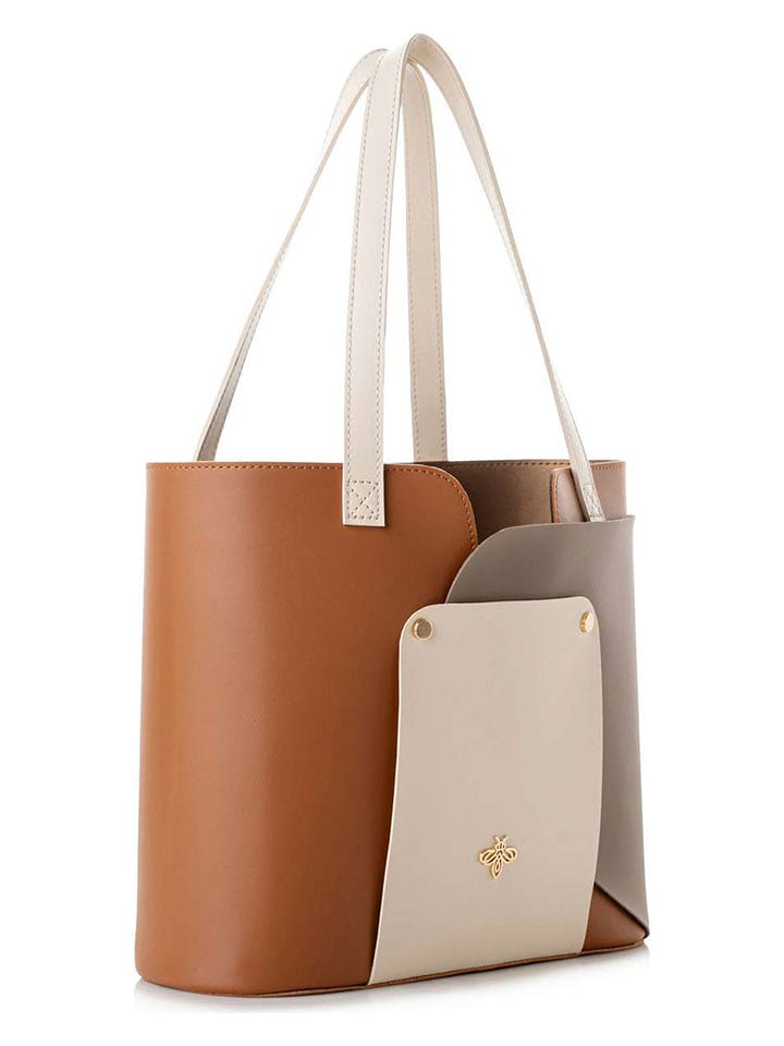 Lucky Bees Torebka w kolorze beżowo-jasnobrązowo-oliwkowym - 30 x 26 x 12 cm rozmiar: onesize