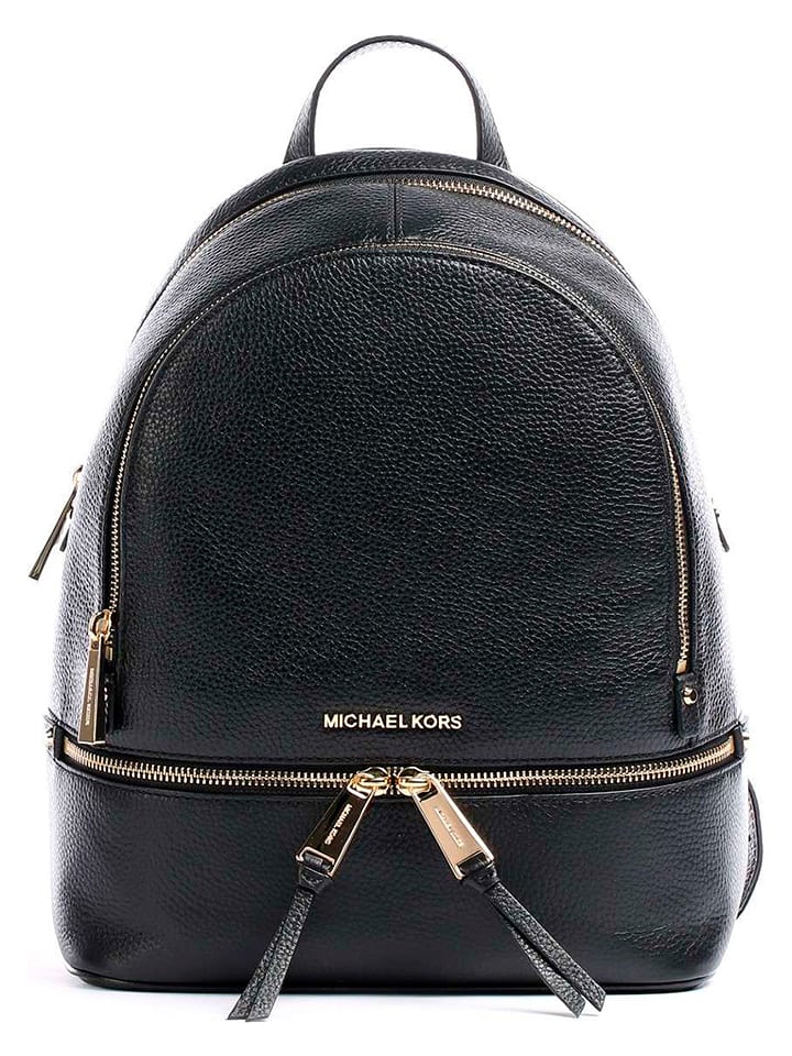 Michael Kors Skórzany plecak w kolorze czarnym - 25 x 36 x 13 cm rozmiar: onesize
