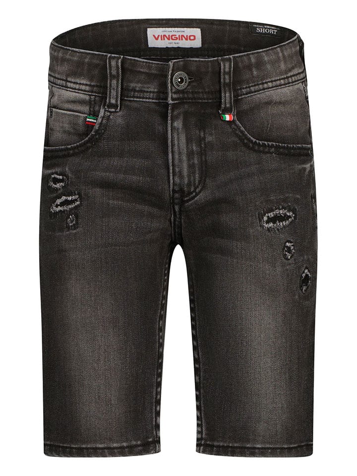 Vingino Szorty dżinsowe "Curzio" w kolorze antracytowym rozmiar: 176