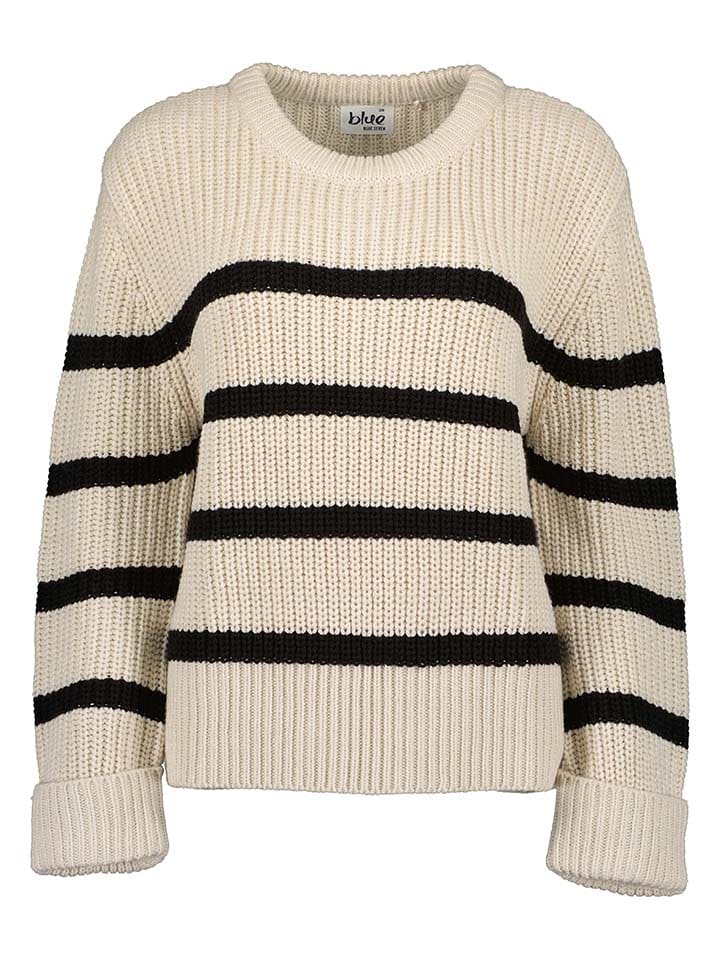 Blue Seven Sweter w kolorze kremowo-czarnym rozmiar: 42