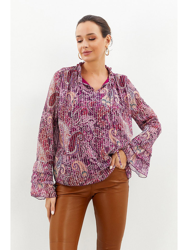 Milan Kiss Bluzka w kolorze fioletowym rozmiar: L