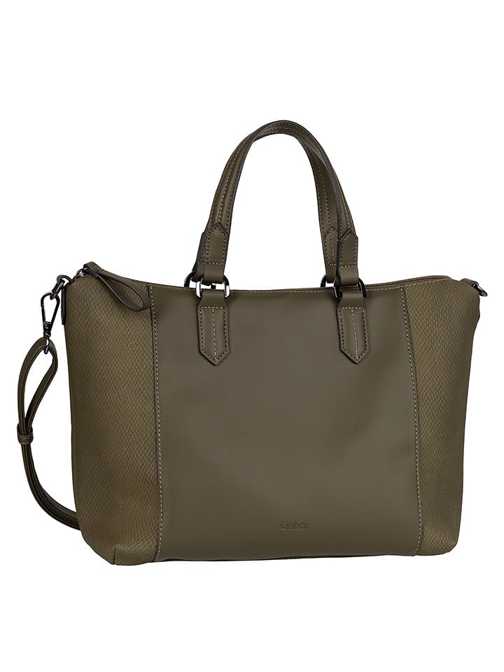 Gabor Bags Shopper bag "Wanda" w kolorze khaki - 37 x 26,5 x 13 cm rozmiar: onesize