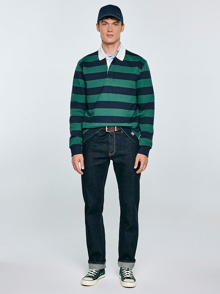 BIG STAR Koszulka "Miker" w kolorze granatowo-zielonym rozmiar: M