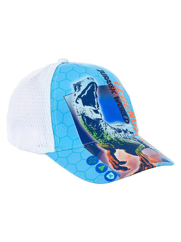 Jurassic World Czapka "Jurassic World" w kolorze błękitno-białym rozmiar: 54 cm