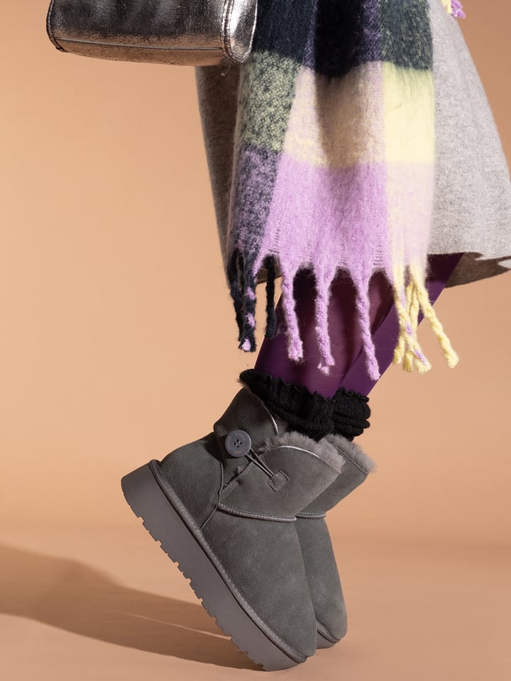 Gooce Skórzane botki zimowe "Crestone" w kolorze szarym rozmiar: 36