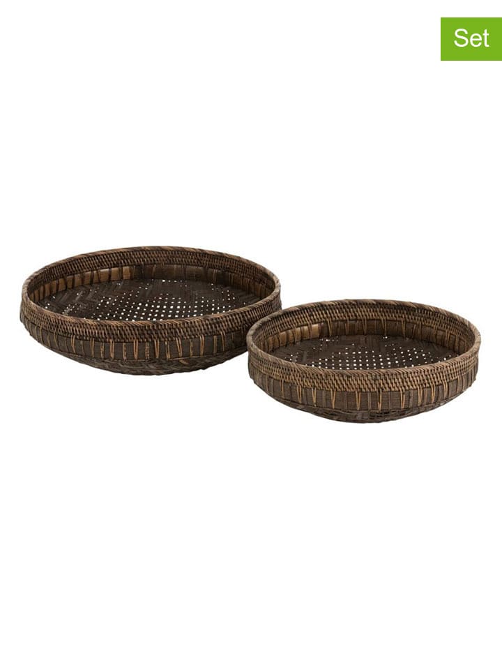 J Line Miski dekoracyjne (2 szt.) w kolorze brązowym rozmiar: onesize