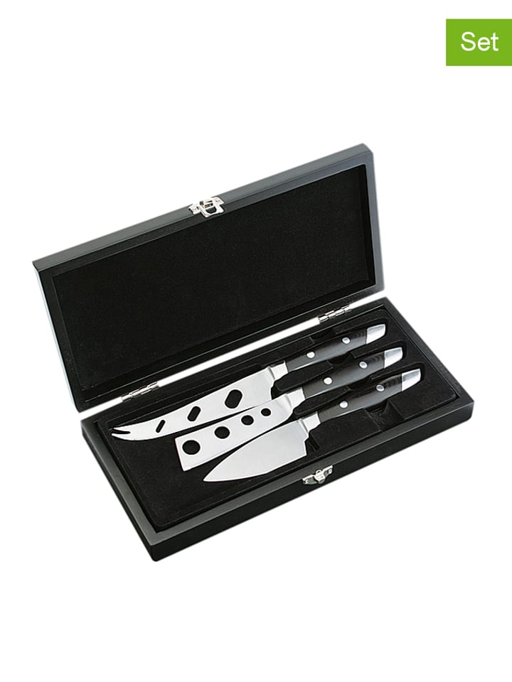 Cilio Zestaw 3 noży do serów w kolorze srebrnym rozmiar: onesize