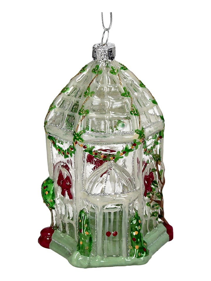 Kersten Ozdoba choinkowa "Round Greenhouse" w kolorze zielono-białym - wys. 12 cm rozmiar: onesize