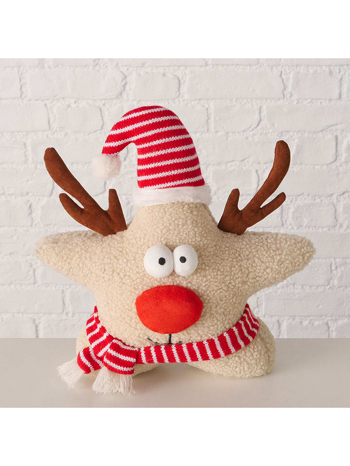 Boltze Stoper "Rudy" w kolorze czerwono-beżowym do drzwi - wys. 31 x Ø 13 cm rozmiar: onesize