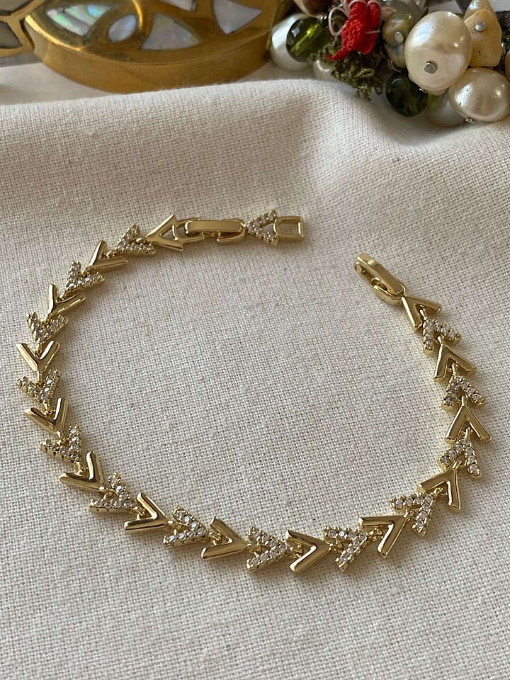 Luseera Pozłacana bransoletka z cyrkoniami rozmiar: onesize