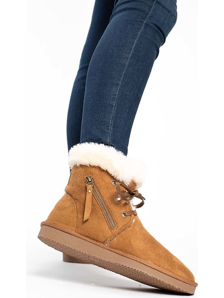 Blackfield Botki zimowe "Celia" w kolorze jasnobrązowym rozmiar: 40