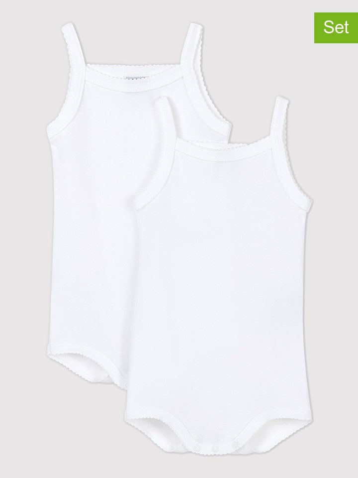 PETIT BATEAU Body (2 szt.) w kolorze białym rozmiar: 68