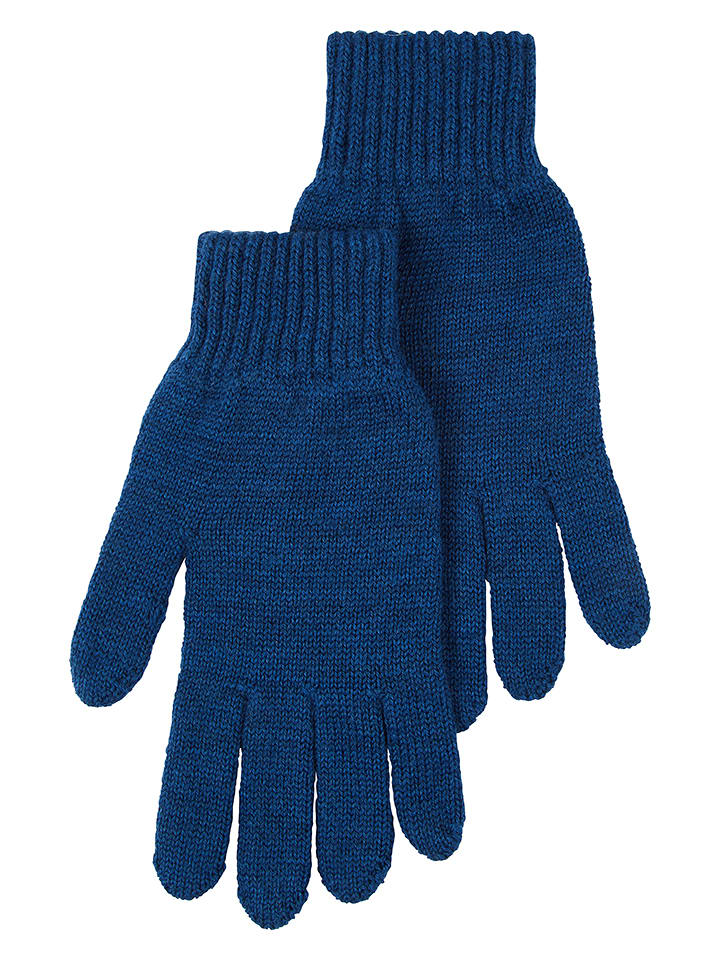 Lanerossi Wełniane rękawiczki "Asia" w kolorze niebieskim - 22 x 7 cm rozmiar: onesize