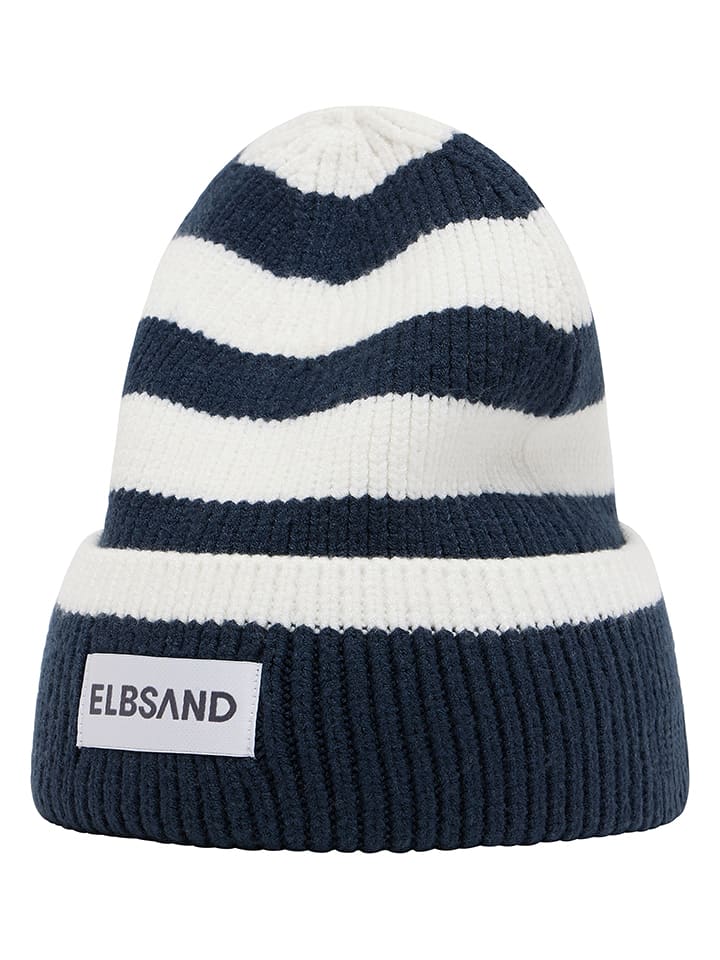 ELBSAND Czapka beanie "Norid" w kolorze granatowo-białym rozmiar: onesize
