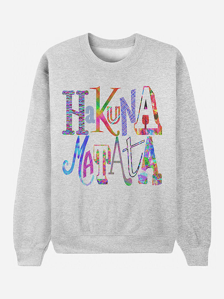 WOOOP Bluza "Hakuna Matata" w kolorze szarym rozmiar: XL