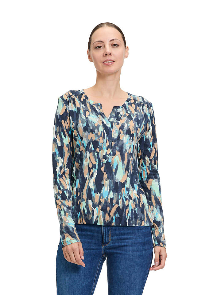 BETTY & CO Koszulka w kolorze granatowo-błękitno-karmelowym rozmiar: XL