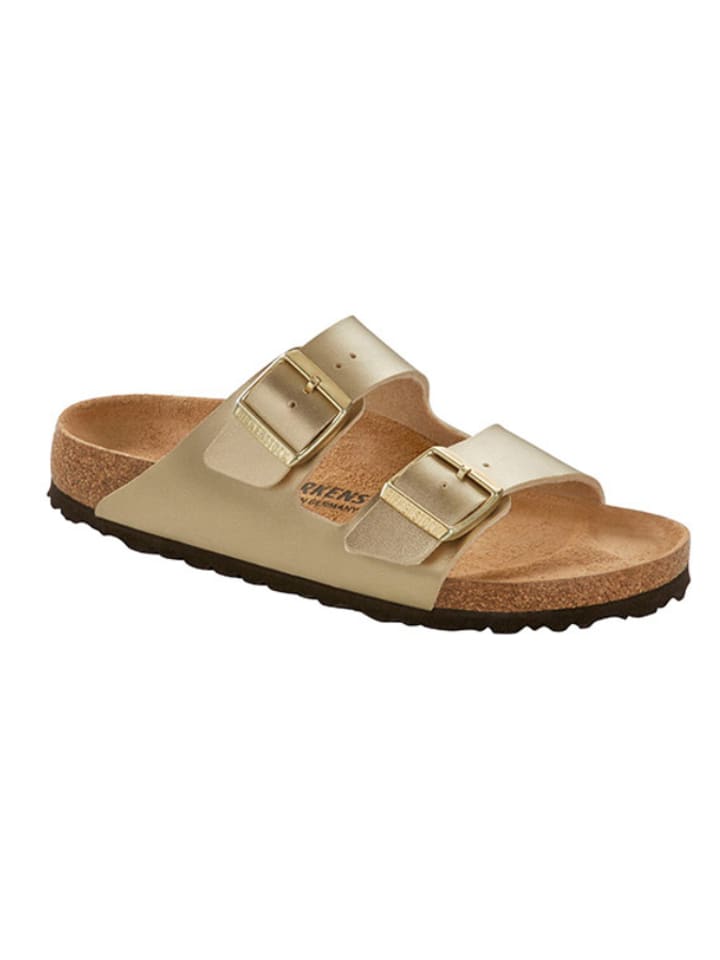 Birkenstock Klapki "Arizona" w kolorze złotym rozmiar: 35
