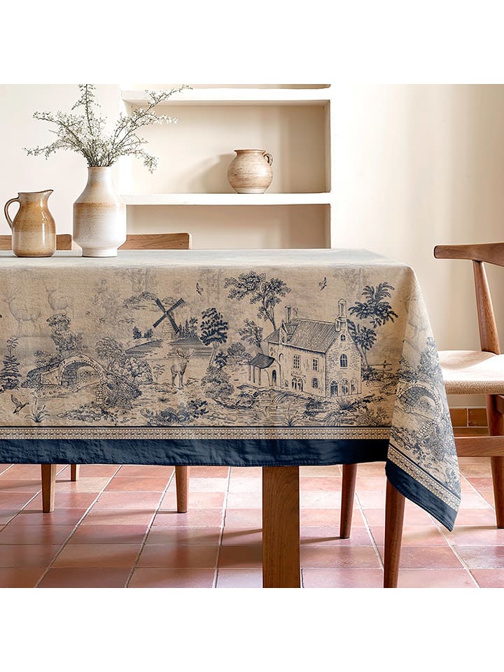 Mint Rugs Obrus "Natural Yute" w kolorze kremowo-niebieskim rozmiar: 155x100 cm